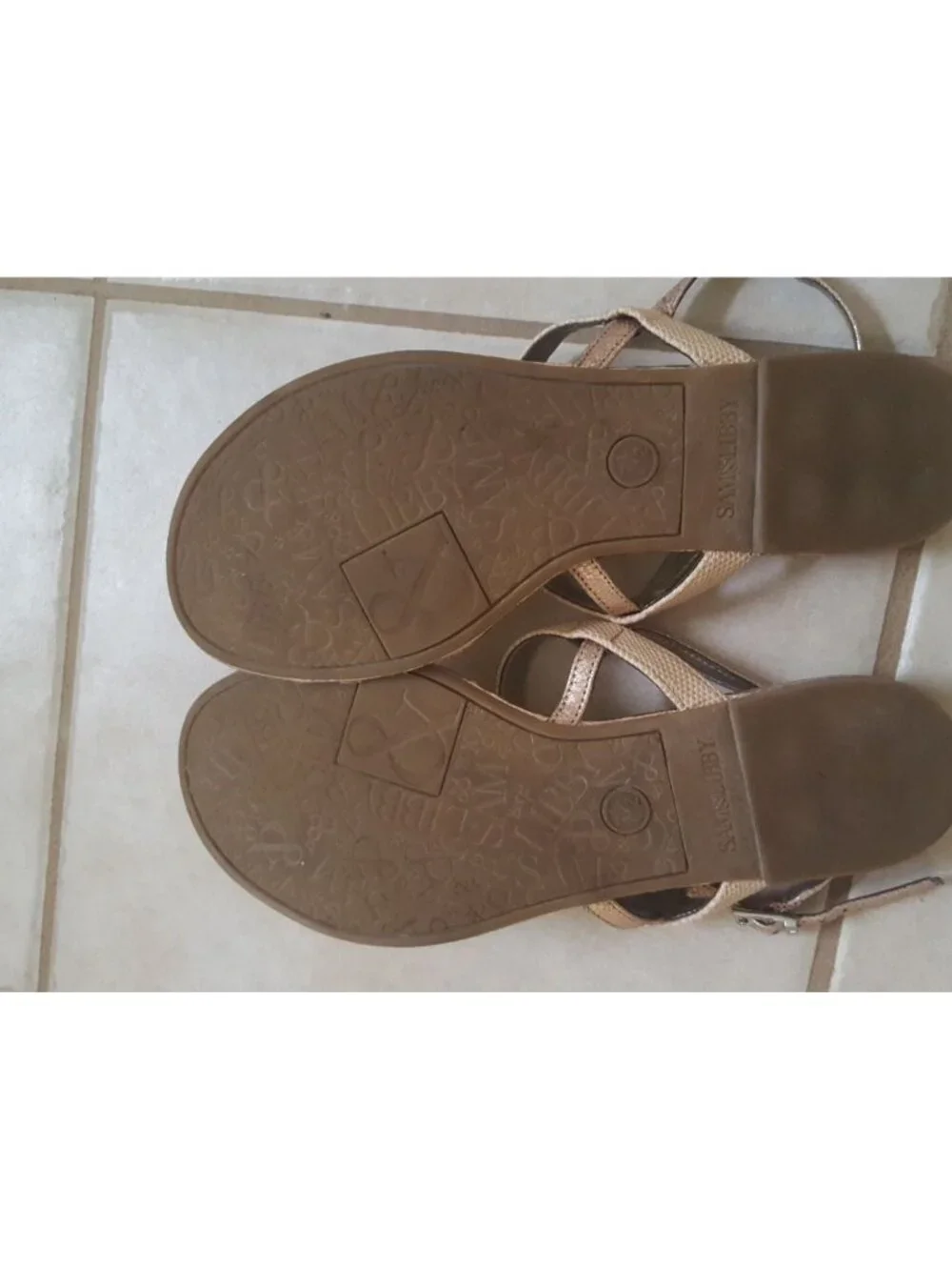 sam & libby target 7.5 patent beige nude rose gold t strap sandals